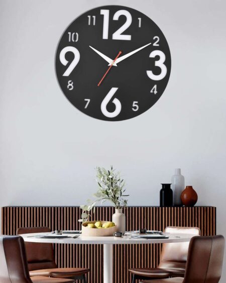 Wooden Silent Non-Ticking Wall Clock for Home Stylish Latest Designer Wall Clock for Home Living Room Bedroom Office Hall
