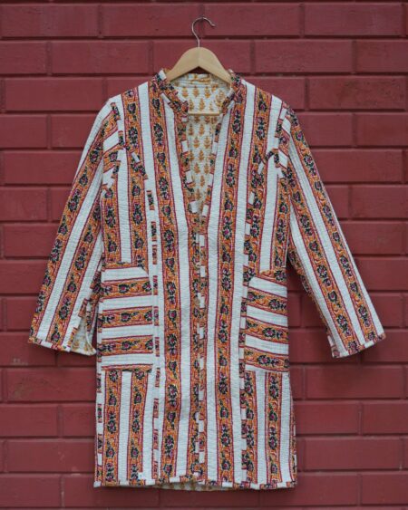 Womens Multti Color Velvet Embroidered Jacket with Floral Design